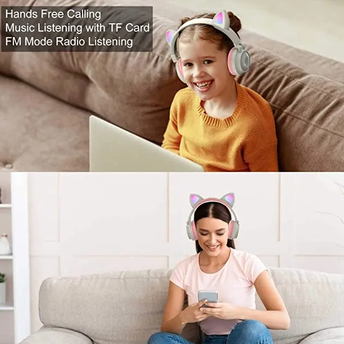 de ouvido sem fio fones estéreo dobrável