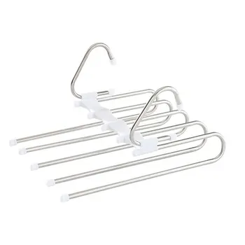 

Folding Multifunctional Multi-layer Trousers Rack PP Vertical Suspension Dual-use Wardrobe Storage Artifact Pants