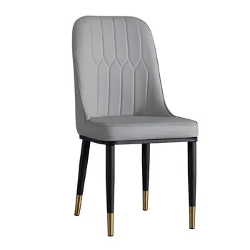 

Nordic Light Luxury Dining Chair Home Back Stool Simple Desk Negotiable Soft Bag ins Hotel Restaurant Chair