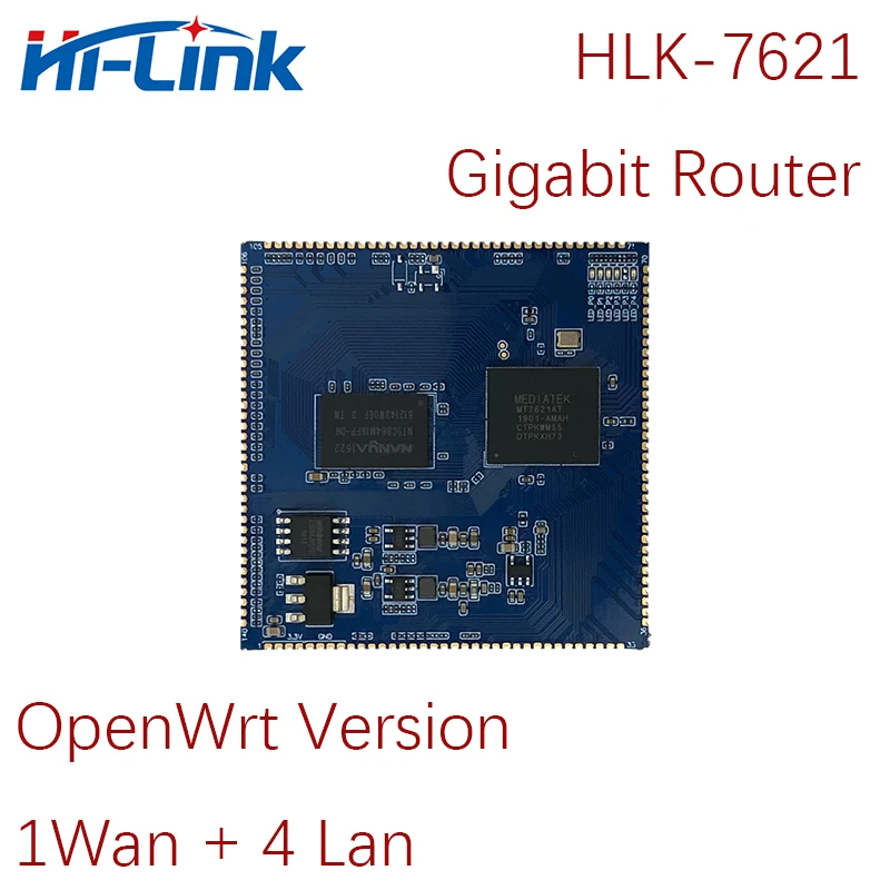 

Hi-Link 4G LTE Routing Solutions MT7621A OpenWrt GbE Gigabit Router Module with PCIe Interface HLK-7621