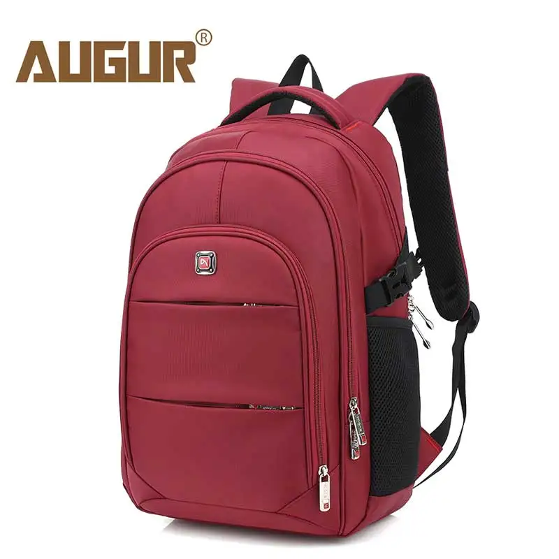 Red AUGUR, мужские рюкзаки, 17 дюймов, для ноутбука, USB, водонепроницаемый, рюкзак, дорожная сумка, Оксфорд, для женщин, для студентов, Снова в школу, сумки для подростков - Цвет: Red
