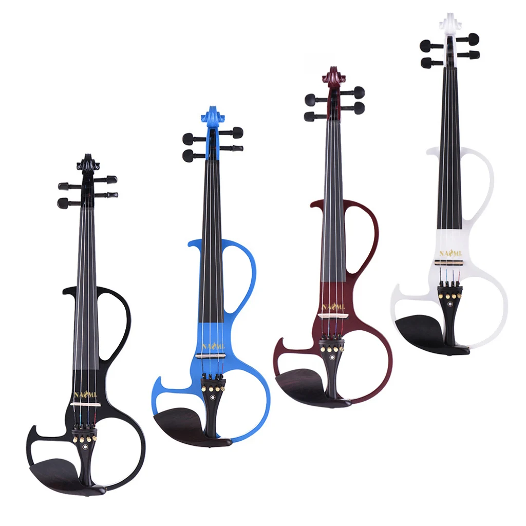 

Full Size 4/4 Silent Electric Violin for Beginner with Hard Case Bow Rosin Strings