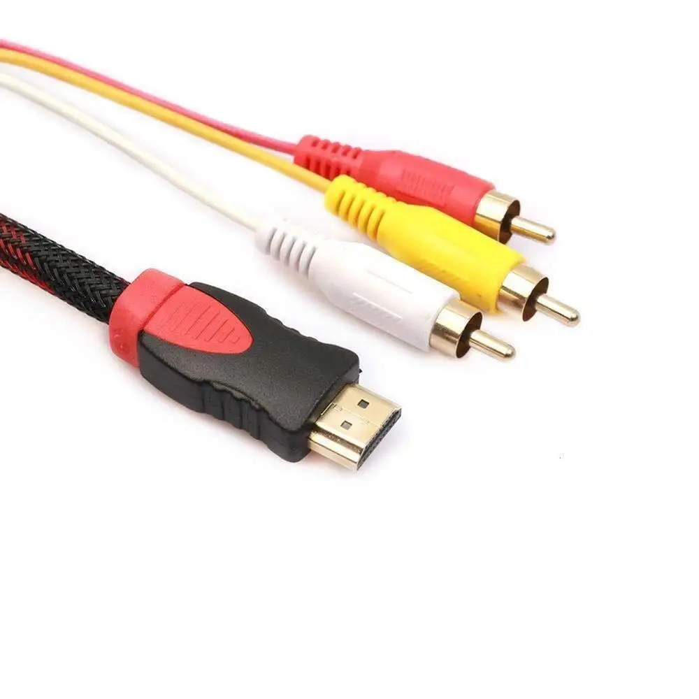 HDMI к RCA кабель HDMI штекер к 3RCA AV Разъем адаптер видео аудиошнур для HDTV 5ft/1,5 m аксессуары