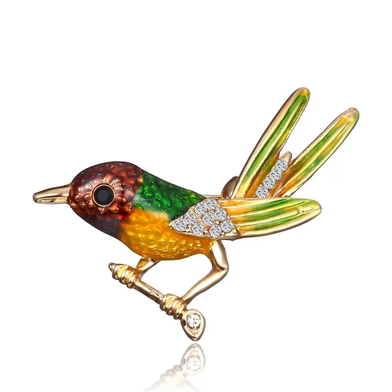 

Fashion Enamel Swallow Brooch Pins For Women Colorful Alloy Coat Dress Sweater Brooches Rhinestone Bird Pin Jewelry