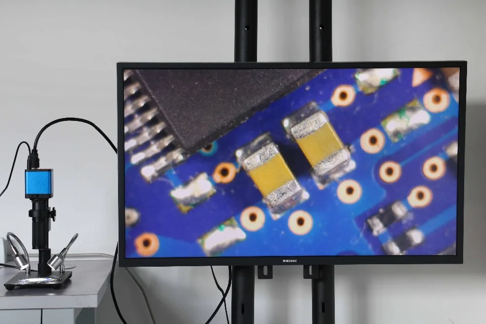 microscópio de vídeo eletrônico câmera c montagem