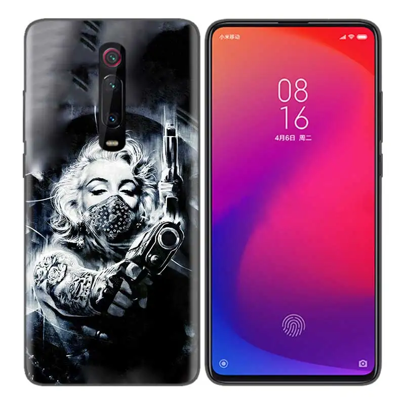 Черный мягкий силиконовый чехол-сумка для Xiaomi mi 9T CC9 Red mi 4 4X5 6 6A 7 7A Note Plus K20 Pro F1 Tampa Fall Marilyn Monroe t - Цвет: Зеленый