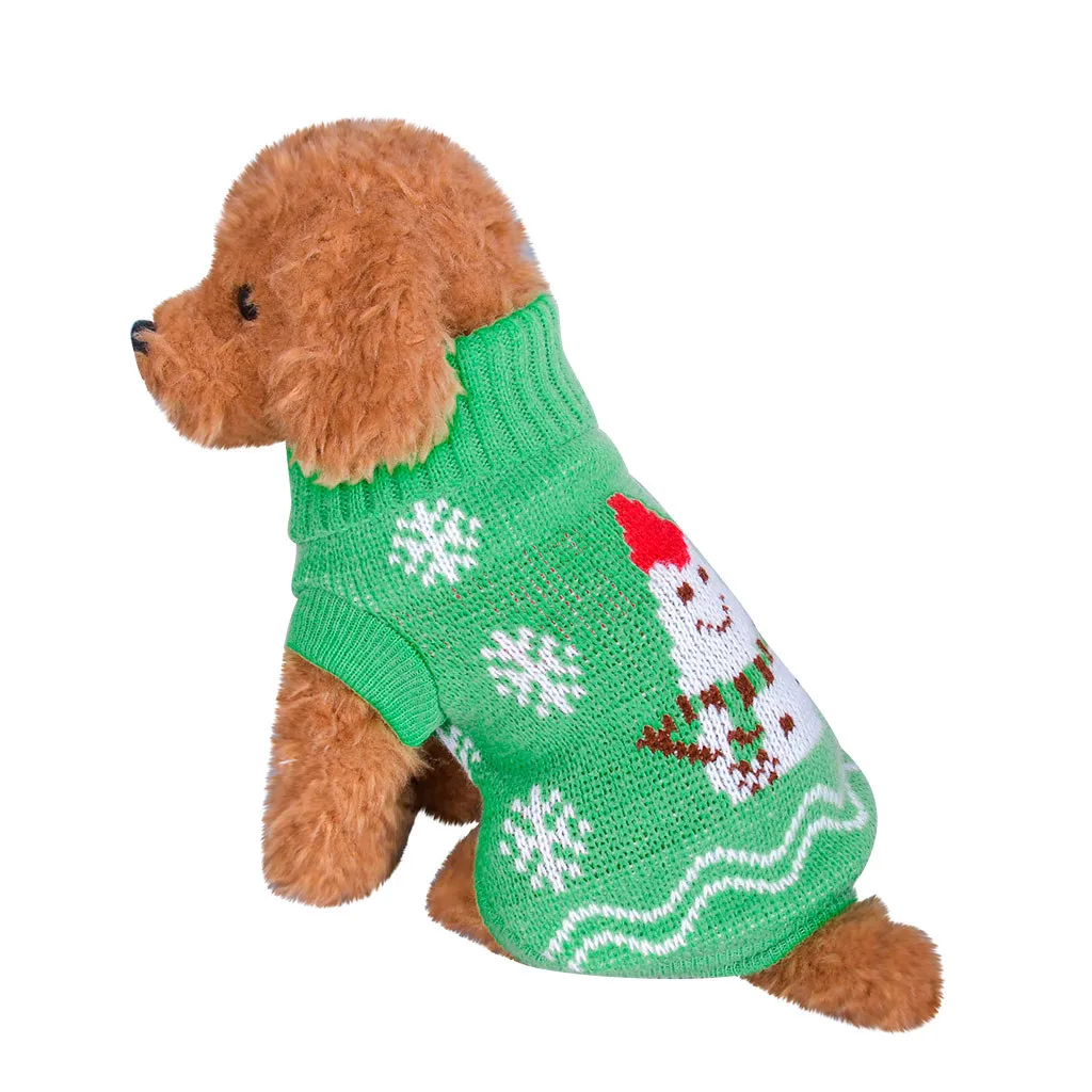 Pet Dog Cat Winter Warm Turtleneck Christmas Sweater Costume Apparel Dog Clothes Mascotas Accessories Puppy Jumpsuit Jacket