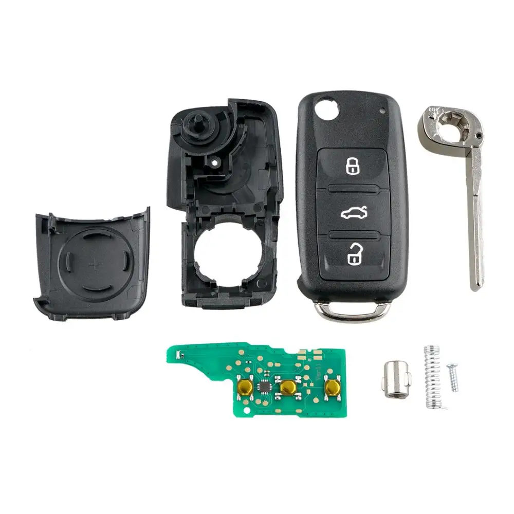3 кнопки 434 МГц 48 Чип дистанционного ключа 5K0 837 202 AD для VW Volkswagen GOLF PASSAT Tiguan Polo Jetta