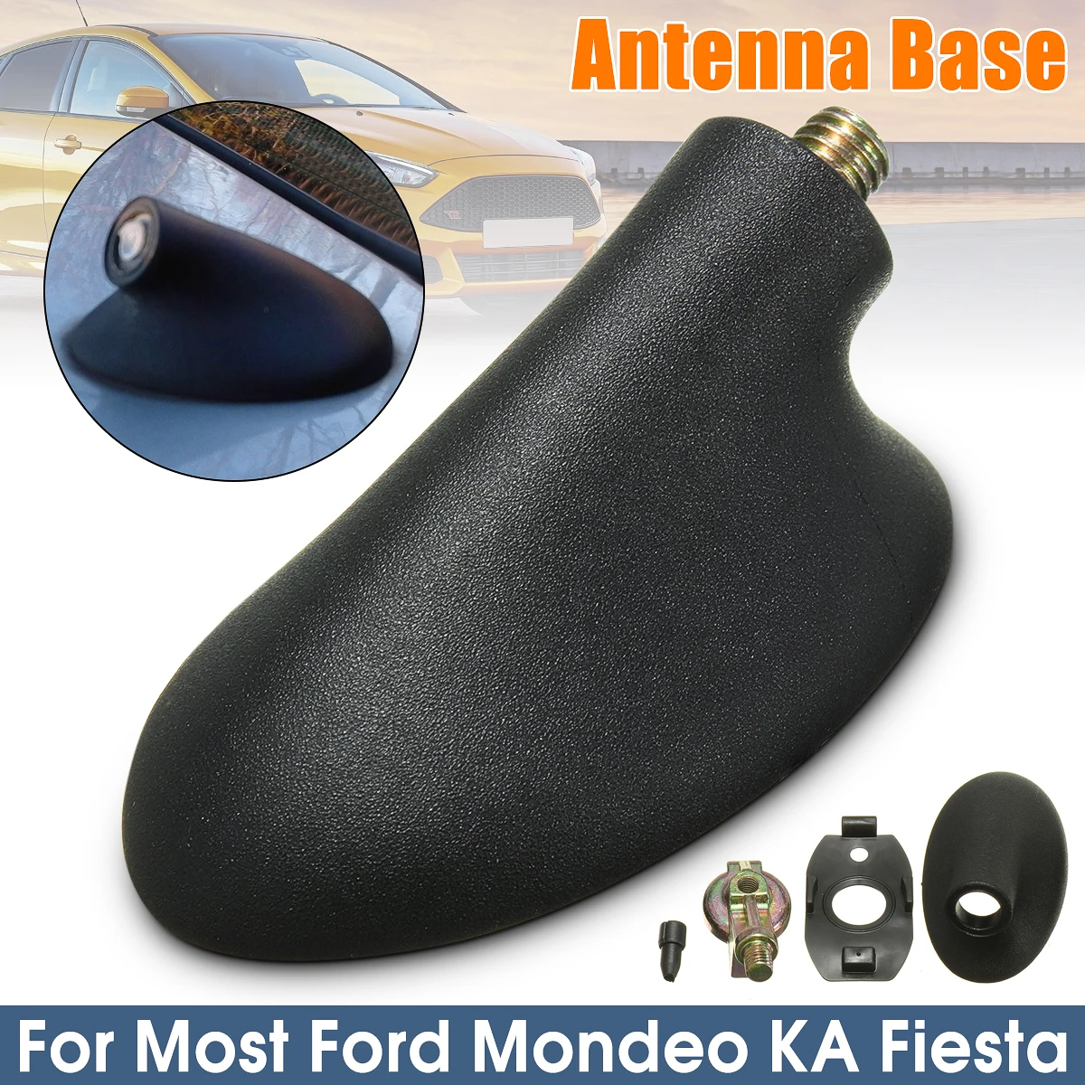 Черное Основание для крепления антенны на крышу Ford /Focus /Mondeo /KA /Fiesta /Transit 1087087|antenna