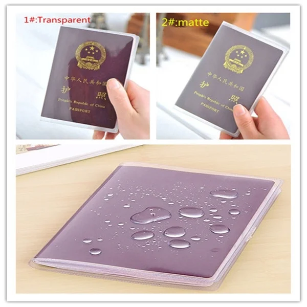 PVC Passport Cover Transparent Waterproof travel document bag passport holder