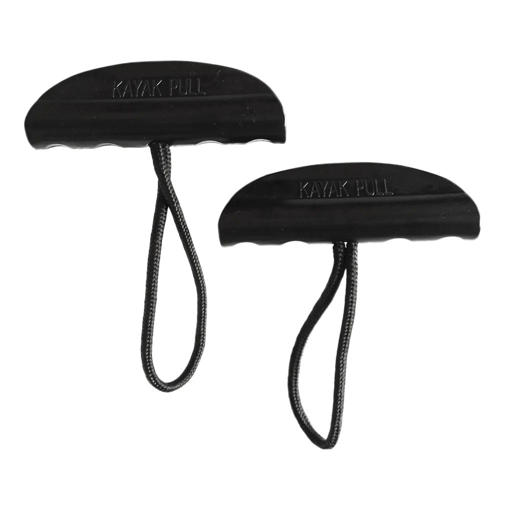 2 Pieces Nylon Kayak Canoe Pull Handle Carry Handle & Cord Universal for Marine Boat Rubber Dinghy