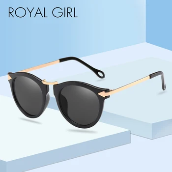 

ROYAL GIRL Men Vintage Metal Oval Sunglasses Women Coating Mirror Sun Glasses Classic Brand Designer Driving Eyewear UV400 Ss436