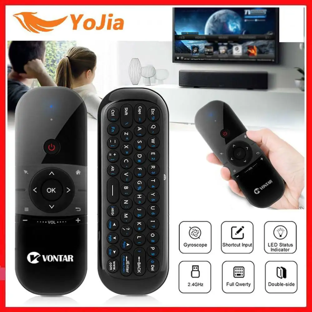 Беспроводная мини клавиатура vontar 2 4G Air Mouse 057 английская и русская для Windows Android ТВ