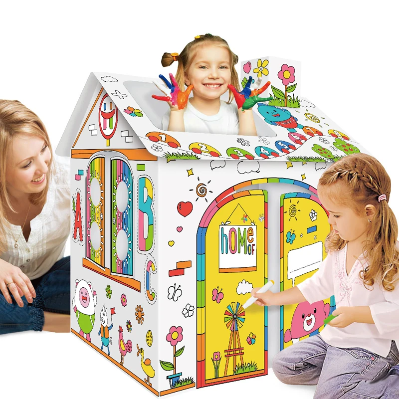 Creative kids drawing game colorful graffiti diy painting toy house | Игрушки и хобби