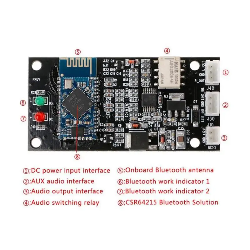 4,2 Bluetooth приемник плата Csr64215 беспроводной Bluetooth аудио приемник плата без потерь Apt-x беспроводной Bluetooth аудио DIY