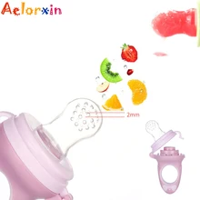 Chupete con mordedor de comida fresca para bebé, tete de alimentación con seguro para la tetina, pezón de alimentación para niños
