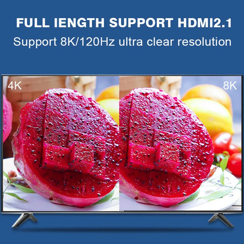 Кабель HDMI Anmck 2 1 0 дюйма Ultra HD поддержка 8K 120 Гц 4K 60 48 Гбит/с кабель для аудио и Ethernet 5 м