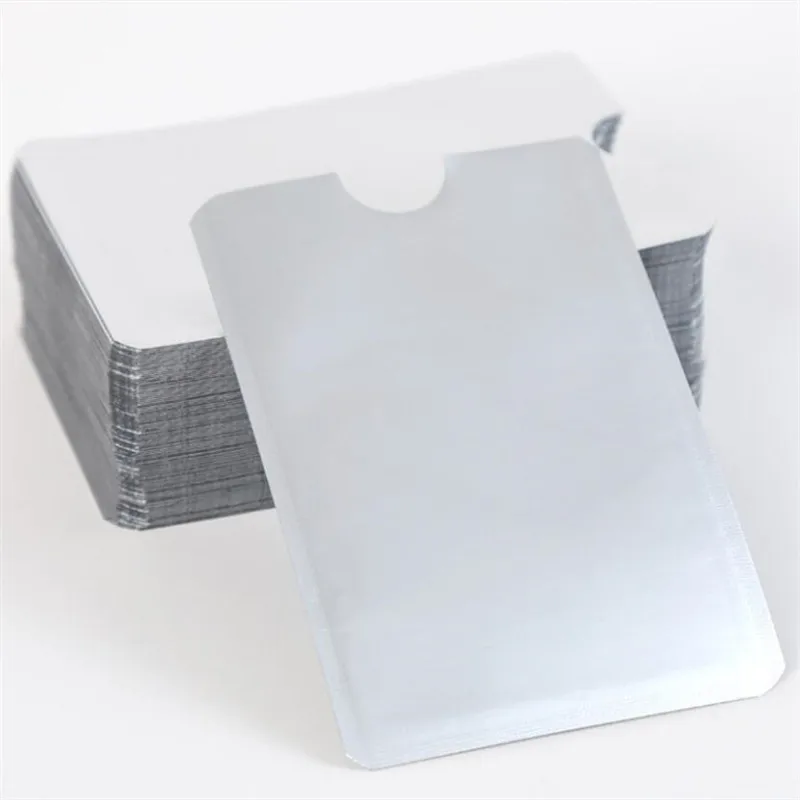 20Pcs/Lot Anti Theft Bank Credit Card Protector NFC RFID Blocking Cardholder Wallet Cover Aluminium Foil ID Business Card Case