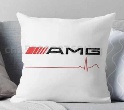 

2018 New Hot Mercedes AMG Performance Logo Print Pillow Case Cotton made pillowcase 45X45cm,55X55cm(Two side)