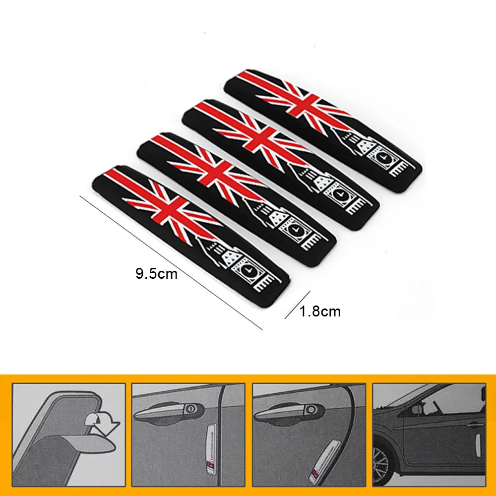 DSYCAR 4Pcs/Set Car Door Edge Guards Anti-Collision Sticker Edge Bar Crash-Proof Anti-Scratch Car Protector Door Protector