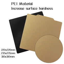 Pièces d'imprimante 3D, nouveau, Double face, texturé PEI, feuille de caoutchouc revêtu de poudre, lit chauffant, pour Prusa i3 Ender 3 Mk3 