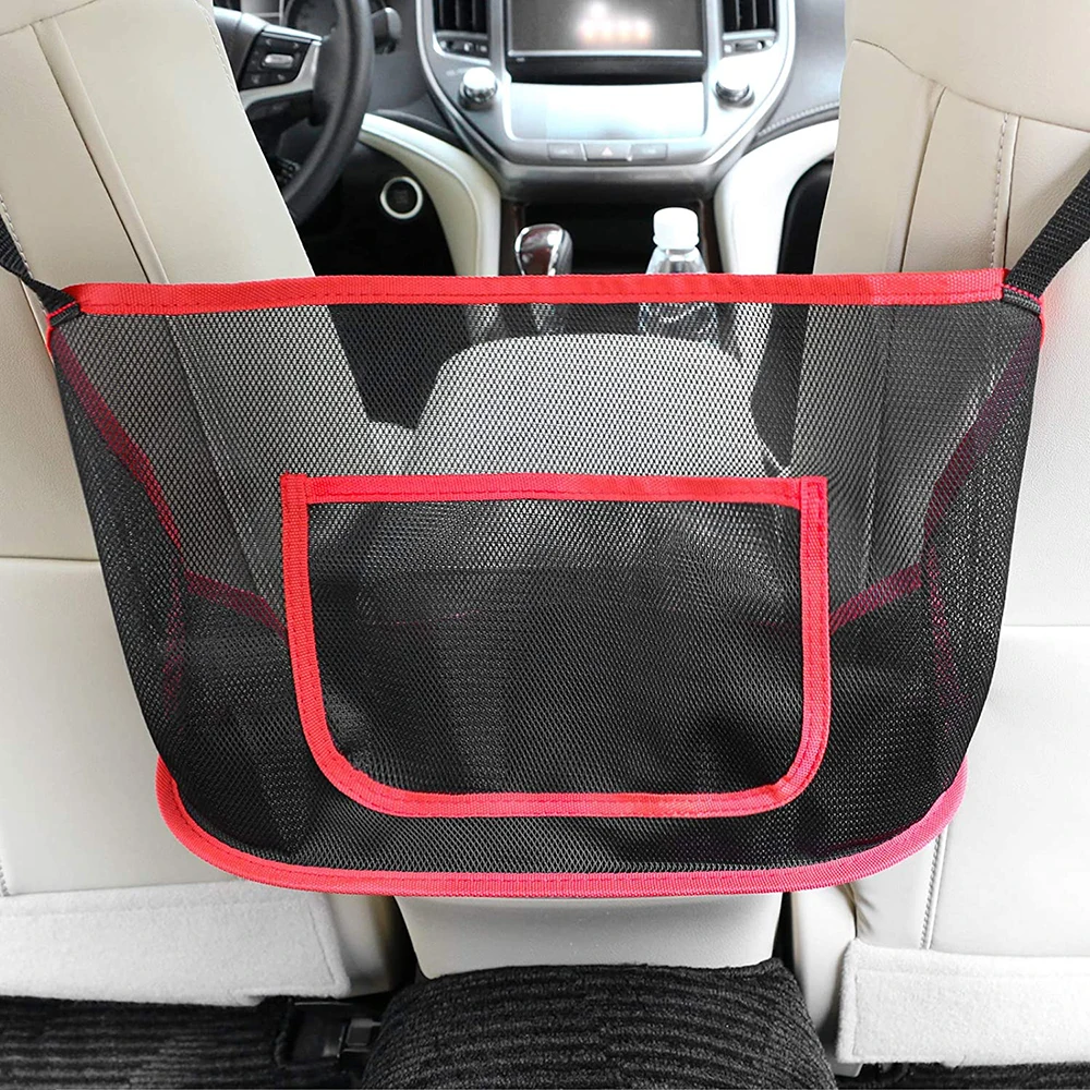 Car Net Pocket Handbag Holder Car Purse Holder Between Seats Mesh Car