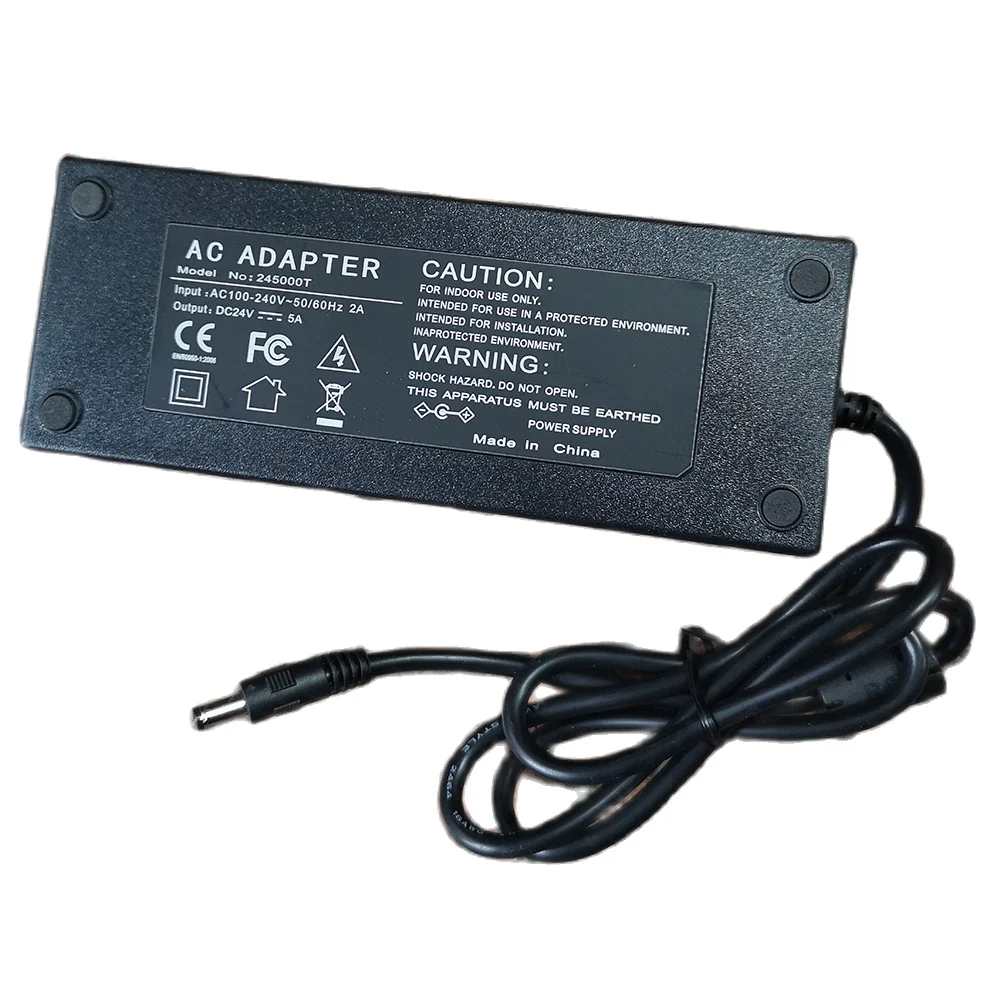 

Adapters 110-240V Input 24V 5A 120W Output Desktop Adapter Power Supply