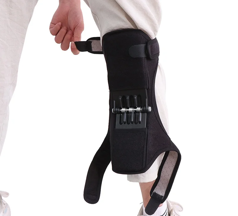 2 Pcs Joint Support Brace Knee Pads Booster Non-slip Lift Squat Sports Power Spring Force Knee Brace Health Care