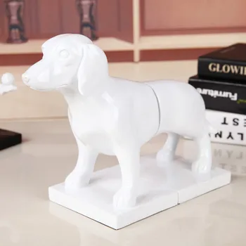 

Creative Dachshund Bookends Statue Animals Dog Art Figurines Resin Craft Home Decoration Accessories for Living Room R2568 Black