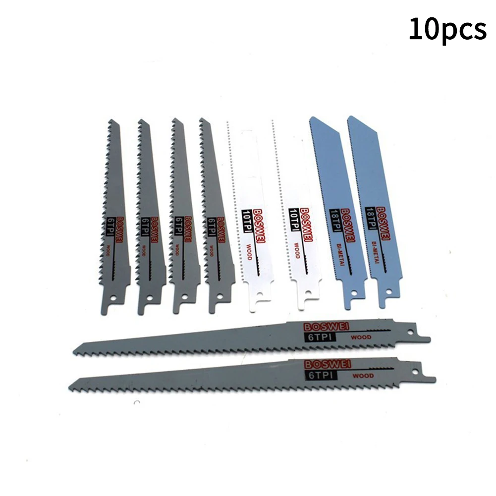 

10 Pcs DIY Durable Saw Blade Woodworking Accessories Easy Use Hard Tool Reciprocating Cutting Wear Resistant Replacement Thin