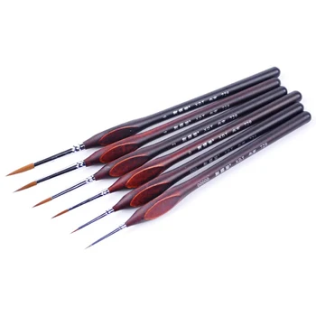

6Pcs Miniature Paint Brushes Set For Fine Detailing And Rock Painting Models Paint By Numbers Supplies Kit