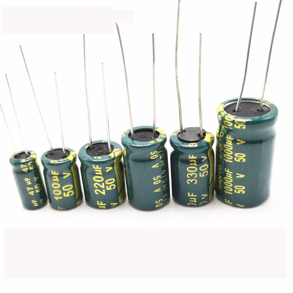 20-500pcs 6.3v 10v 16v 25v 35v 50v 63v 250uf 400v 2.2uf 4.7uf 6.8uf 33uf 47uf 100ufhigh frequency aluminum electrolytic capacito |