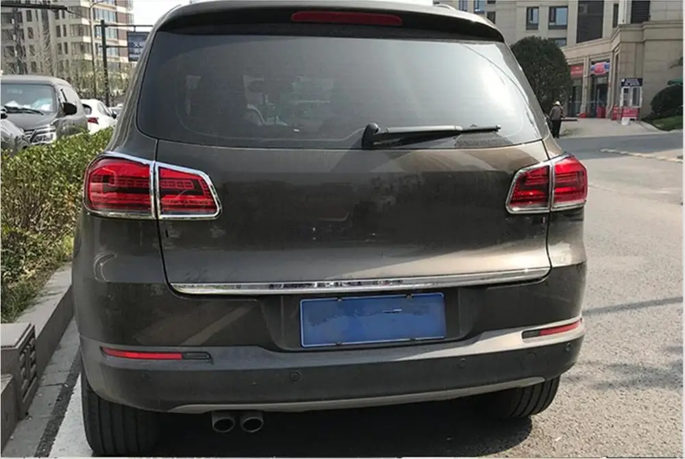 Для Volkswagen Tiguan 2013 SUV ABS Хромированная задняя фара крышка отделка задний свет украшения протектор элементы корпуса