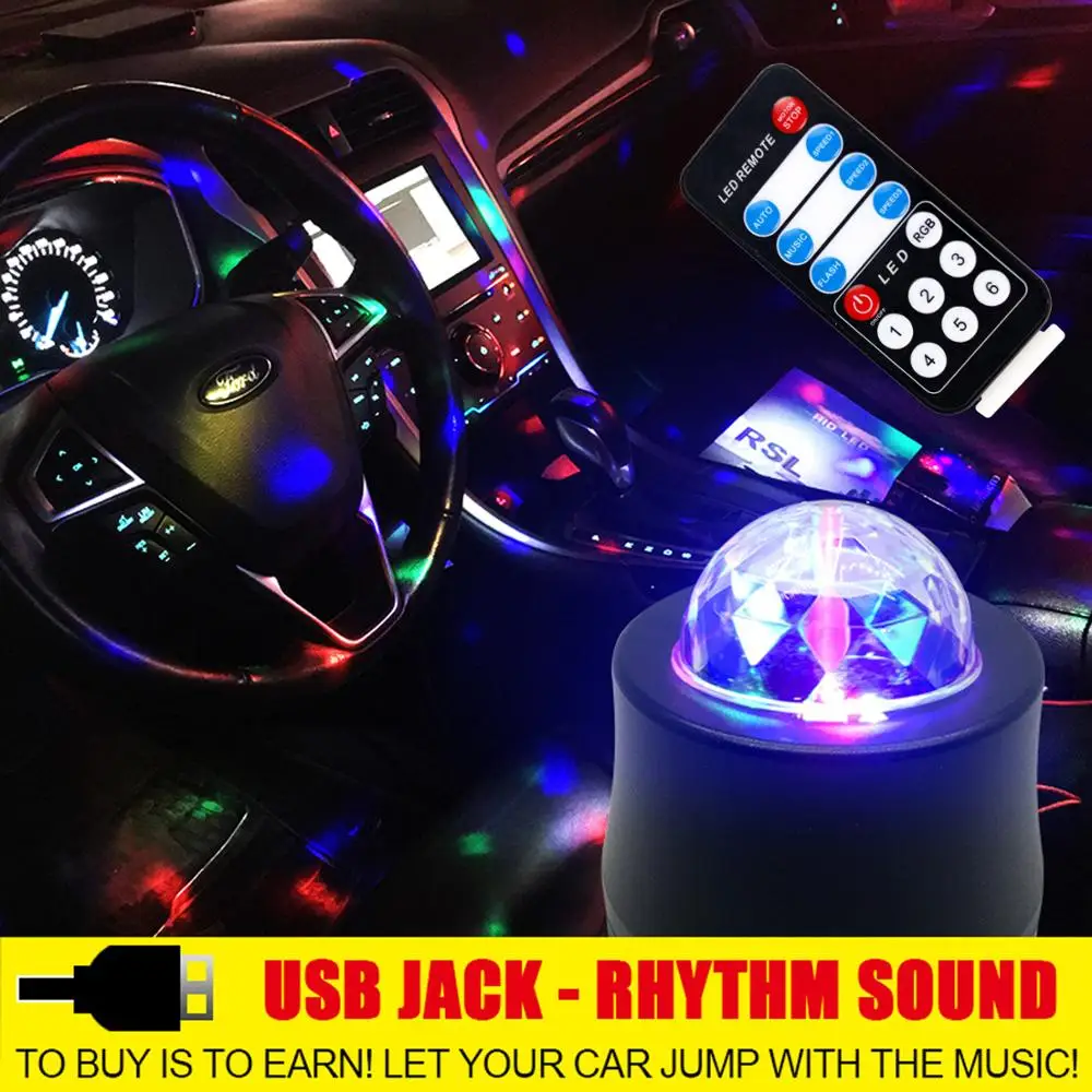 Geetans светодиодный мини-автомобиль USB Dj-свет Сильный-луч-свет светодиодный-луч вечерние Дискотека высокой мощности