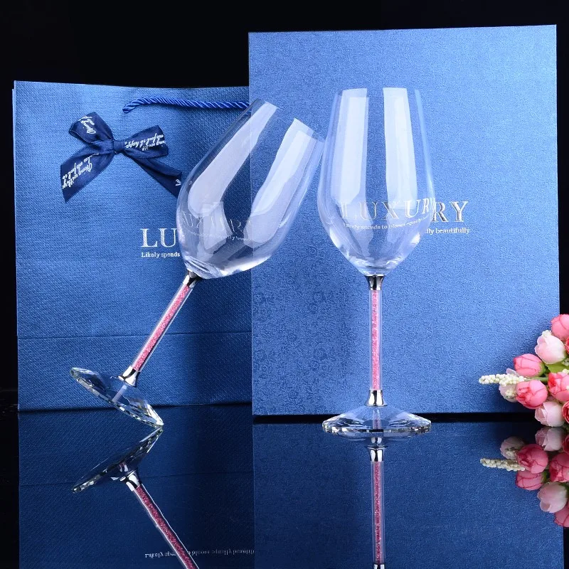 Домашний бессвинцовый хрустальный бокал для красного вина, креативный бокал для вина, бокал для вина с бриллиантом, высококачественный свадебный подарок