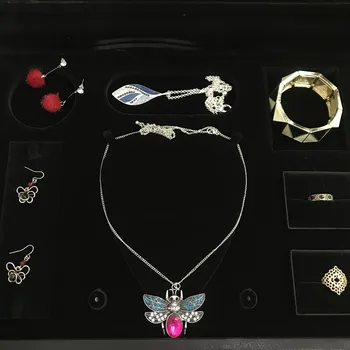 

Fashion Women Pink Butterfly Necklace Butterfly Earrings + Red Furry Earrings + Bracelet + Ring combo set jewerly for women