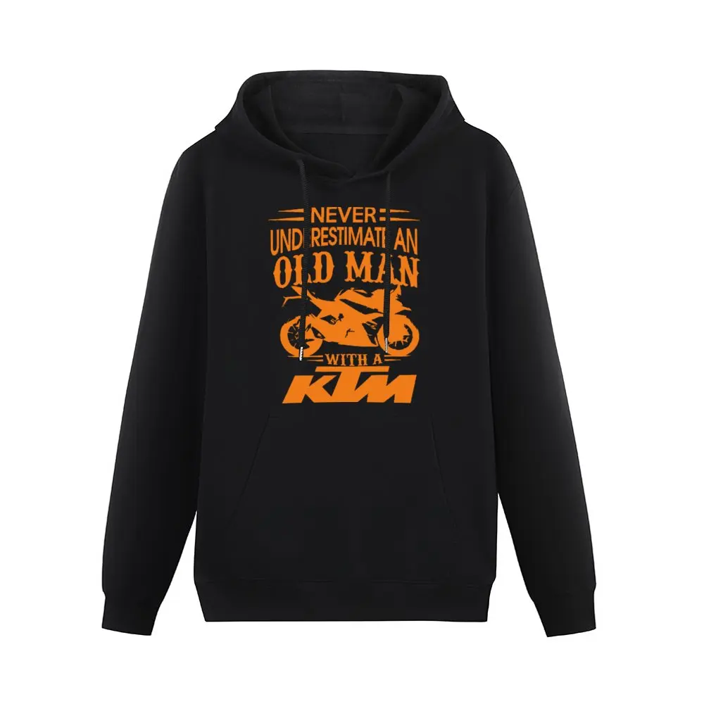 Для мужчин s KTM Гонки Толстовка Забавный старый человек мотоцикл велосипед подарок отцов размер до 6XL Толстовка мужчин - Цвет: black