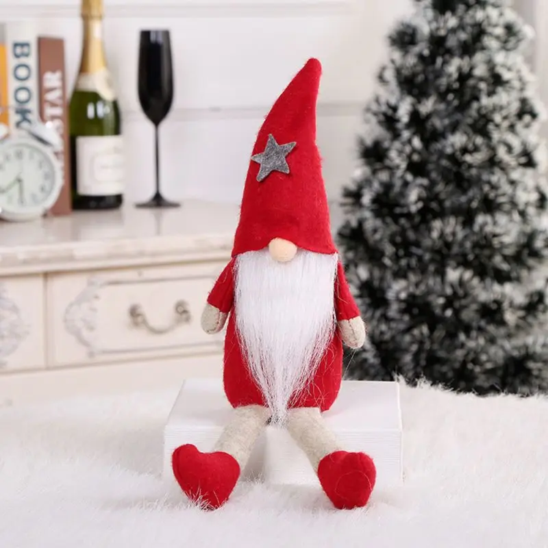 3 шт./компл. Merry Рождественская туника с длинным рукавом шляпа шведский Санта гном плюшевые куклы украшения Декор Q84D