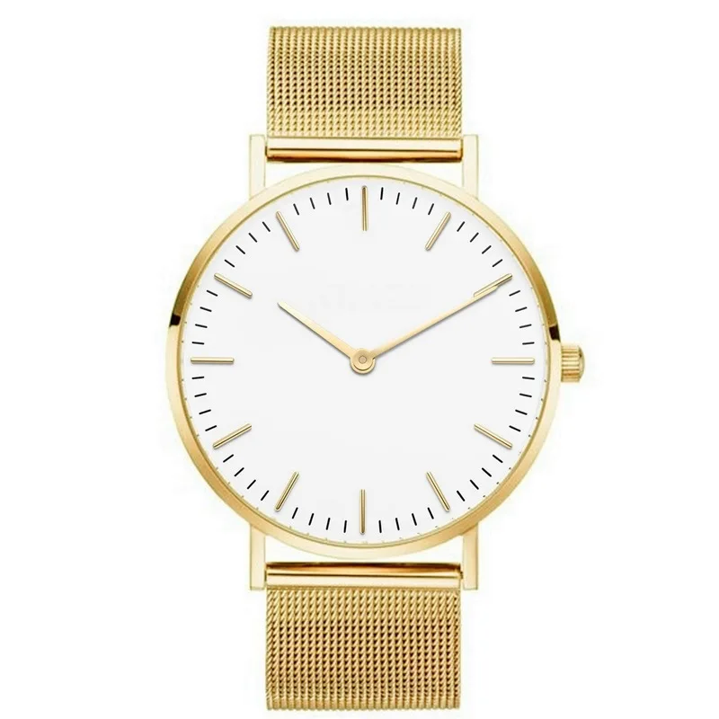 Модные повседневные Простые Женские часы Аналоговые кварцевые наручные часы Relogio Feminino женские часы reloj mujer - Цвет: Gold White