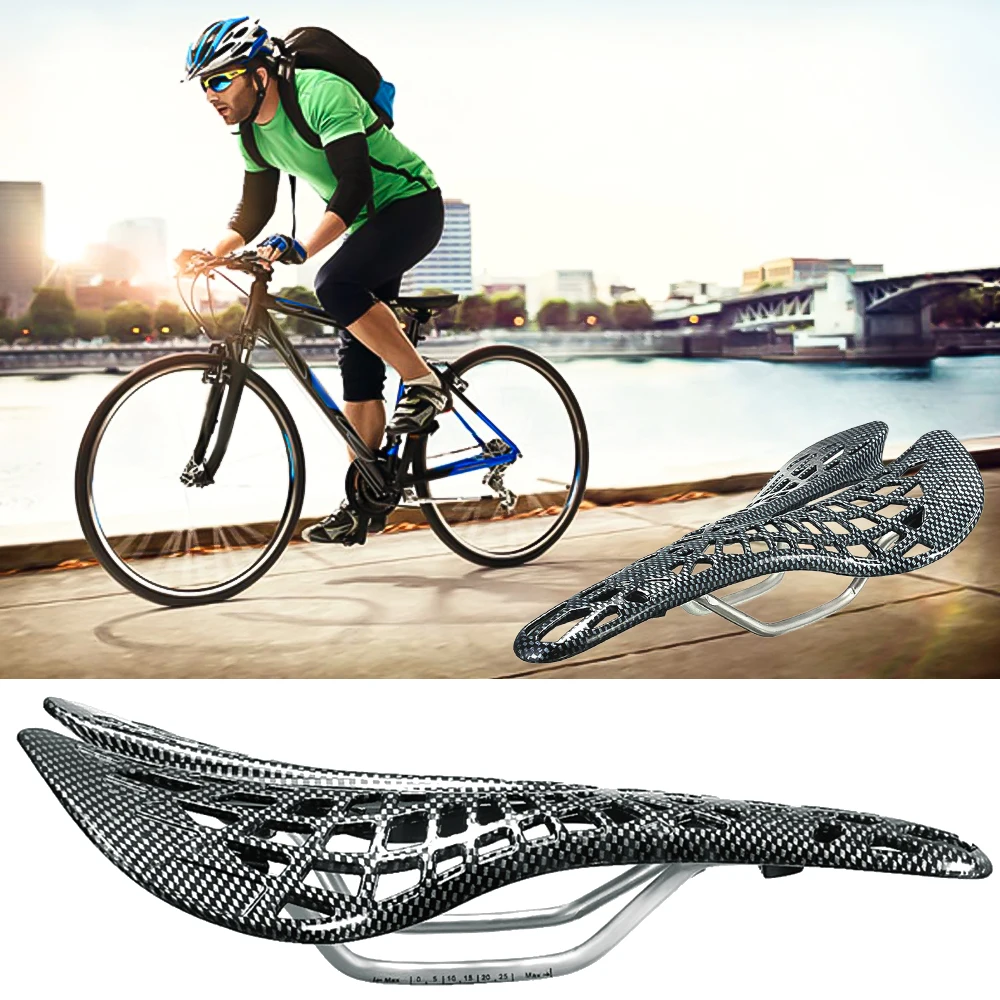 Bicycle Saddle Seat Cushion Spider Carbon Fiber PU Breathable Soft Cycling Accessories Mountain Road Bike Seats Ship in 24 hours
