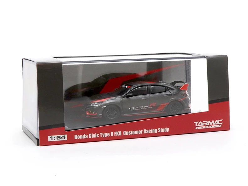 Tarmac работает 1: 64 Honda Civic Тип R FK8 клиент гонки кабинет литой модельный автомобиль