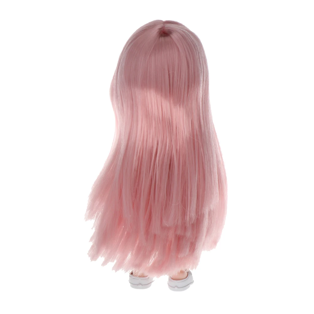 Lovely 13 Moveable Ball Joints 1/12 BJD Mini Girl Doll 3D Eyes DIY Supplies Birthday Gift  Pink Yellow Silver Hair Dolls Toy