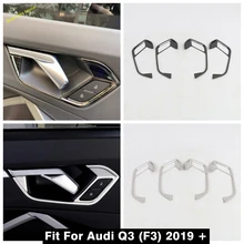 

Interior Door Handle Catch Cover Inner Bowl Trim Frame Decoration Stripes Fit For Audi Q3 2019 2020 2021 Accessories Car-styling