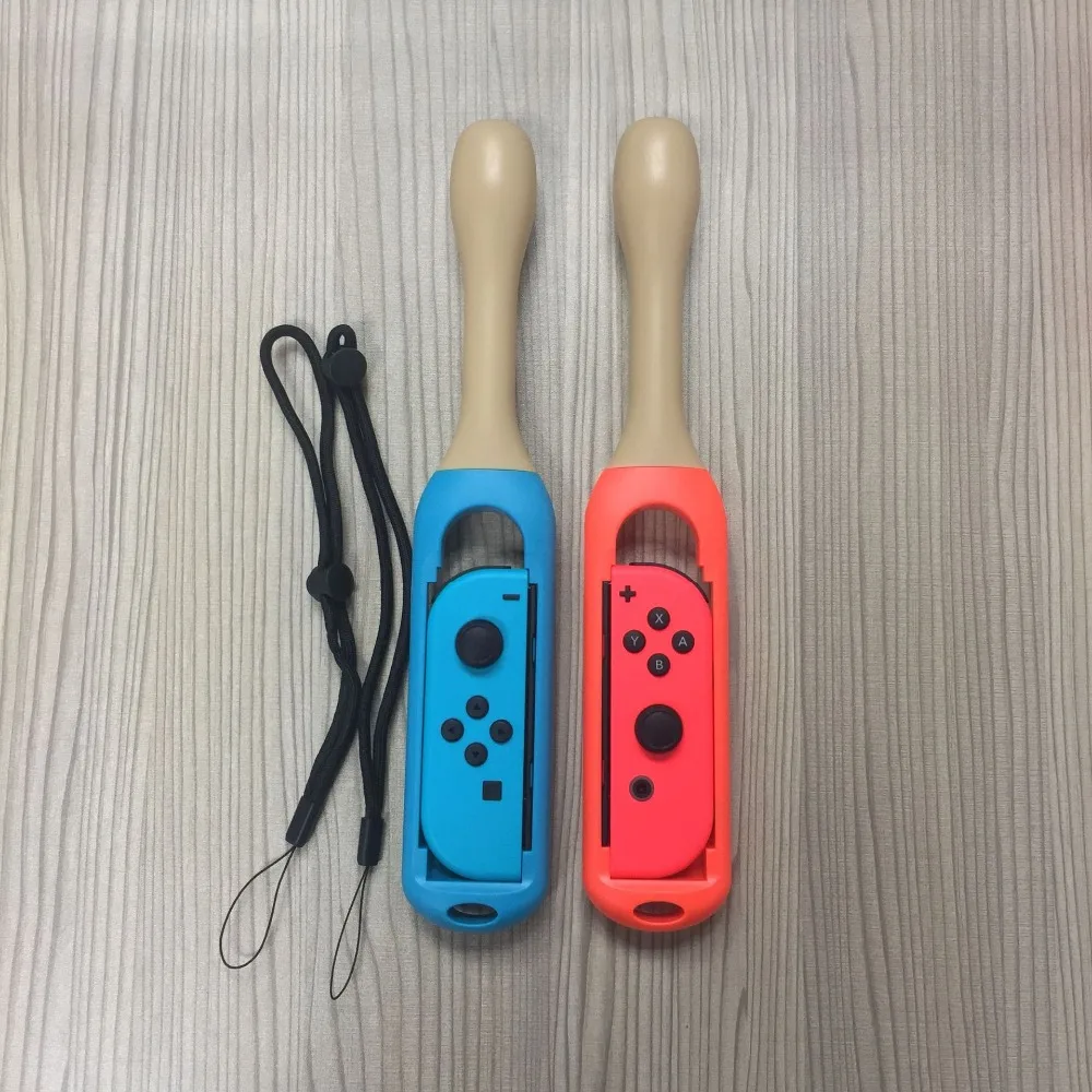 Двойной пакет барабанные палочки рукоятка для Nod NS switch Joy-Con контроллеры для Taiko Drum Master Kinect игра с ремешками на запястье