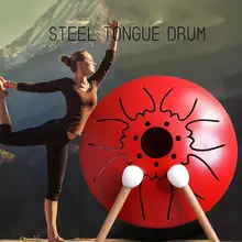 Мини 5-дюймовый 7 тон который сделает вашего ребенка центром барабан игрушка инструмент язык лотоса стук барабан музыкальные дети играют инструмент вокальный игрушки стучать