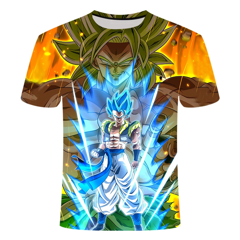 Запуск новой крутой футболки goku dragon ball 3d крутая футболка с короткими рукавами
