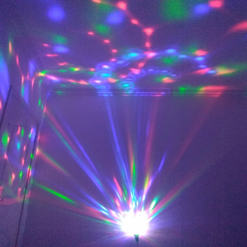 LED 3W RGB Вращающийся меняющий светильник лампа для вечерние Клубные танцевальные