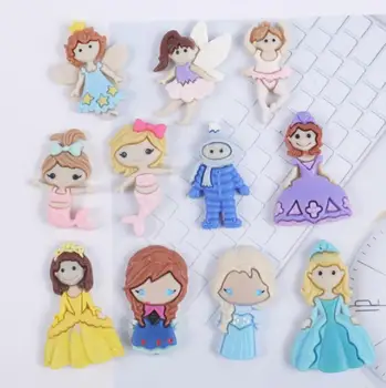 

Wholesale Kawaii Resin Cabochon Princess Flat Back Resin Cartoon Girls DIY Carft for Phone Case Decoration Jewelry Scrapbooking