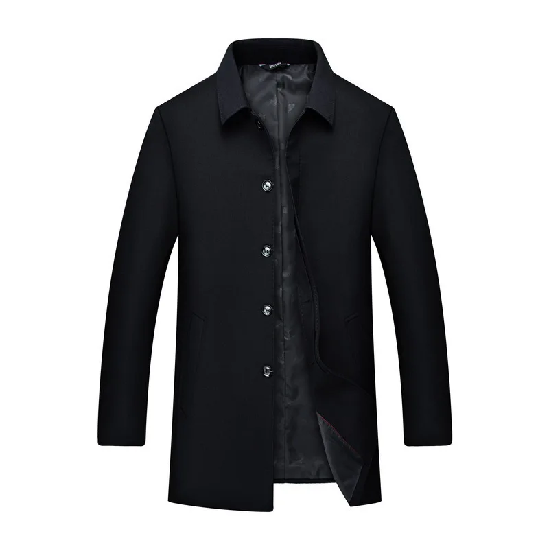 

plus Size Men Autumn Old Age Lapel Windbreaker Coat Plus Fat plus Size Business Leisure Male Jacket Top