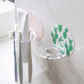 

1PC Plastic Toothbrush Holder Toothpaste Storage Rack Shaver Tooth Brush Dispenser Bathroom Organizer Accessories Tools